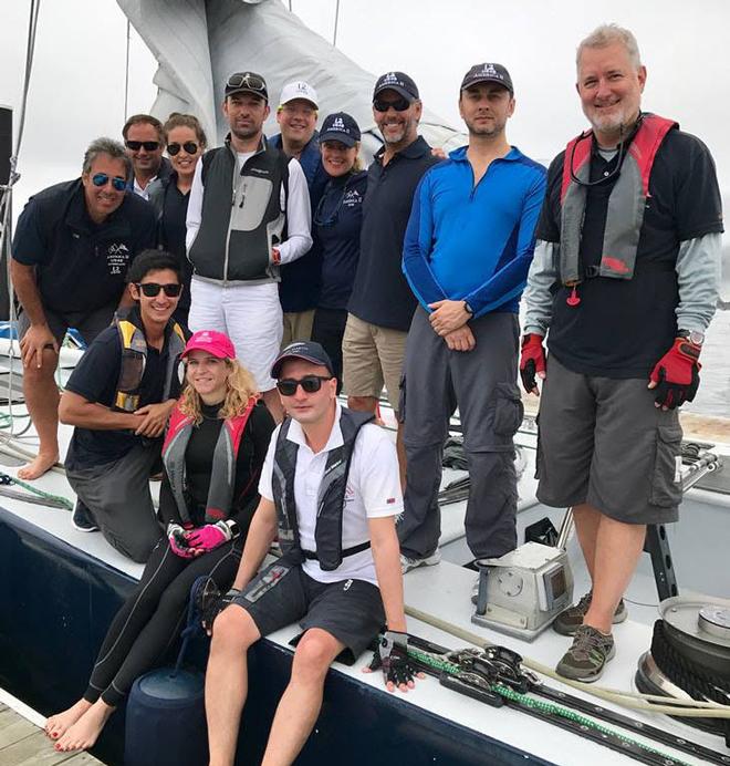 Some of the US 46 sailors pose before going off to race against US 42 © Manhattan Yacht Club